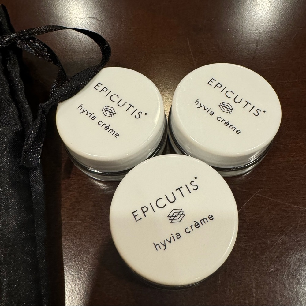 Epicutis Hyvia crème 3 travel size cremes in one Satchel $45